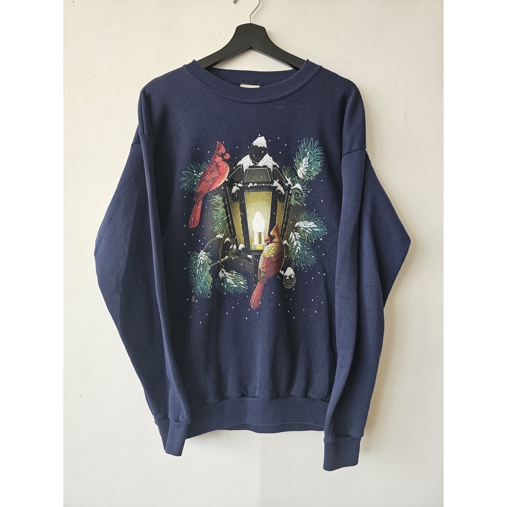 Vintage Cotton Grove Sweatshirt Mens Large Cardinals Lantern Winter Pullover 90s